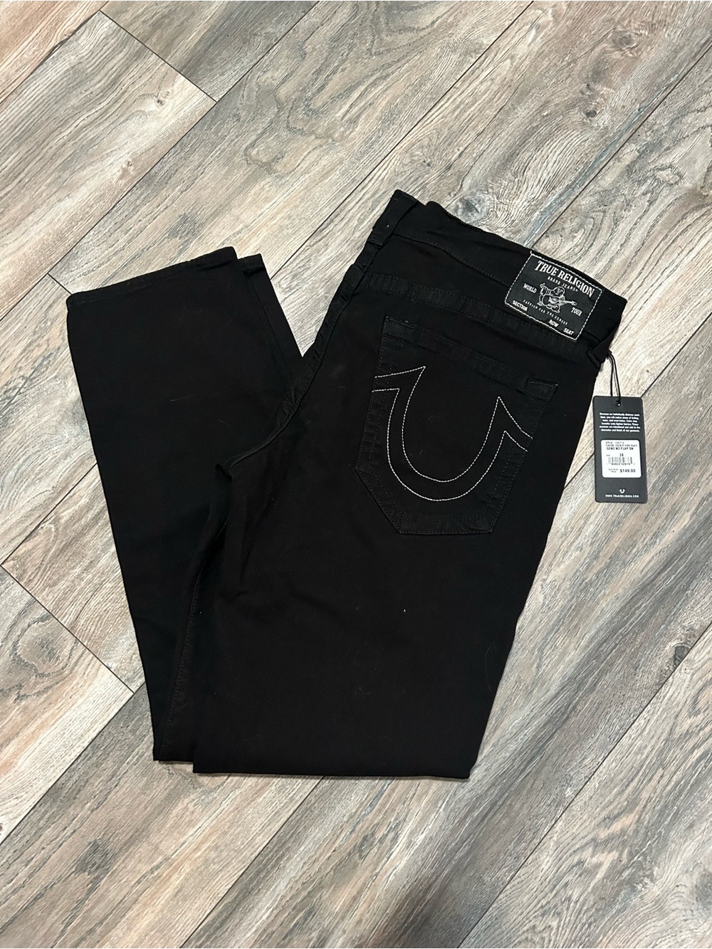 True Religion Pants GENO Men’s 38 x 31  New With Tags Black Relaxed Slim